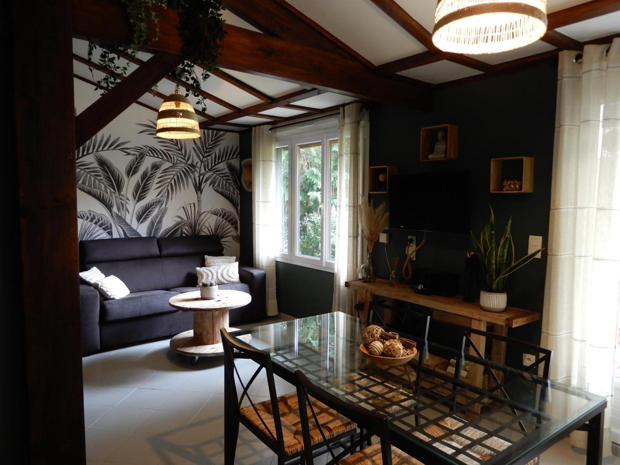 Le Cottage Exotique Du Lutin Many & Son Bain Nordique Saint-Christophe-Sur-Conde Екстериор снимка
