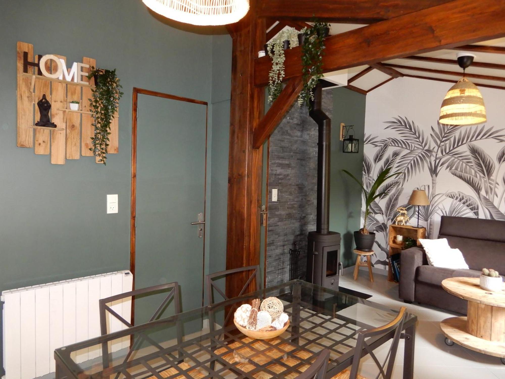 Le Cottage Exotique Du Lutin Many & Son Bain Nordique Saint-Christophe-Sur-Conde Екстериор снимка